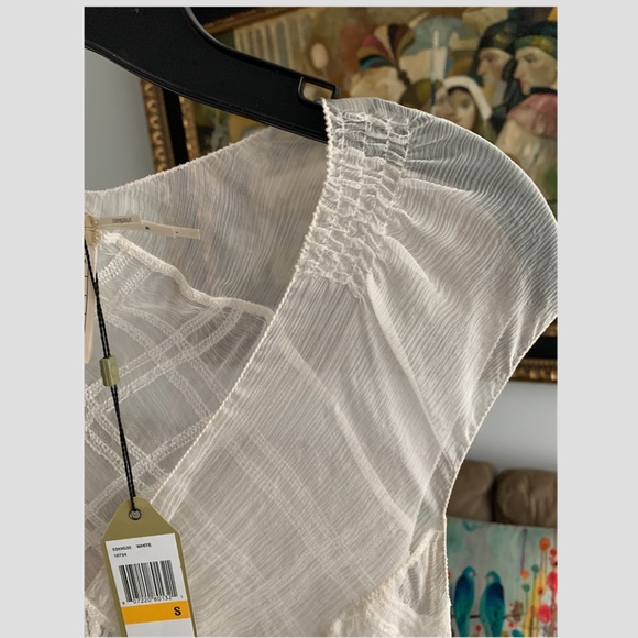 MAX STUDIO Special Edition. 100% Silk Sheer Blouse - Picture 6 of 7